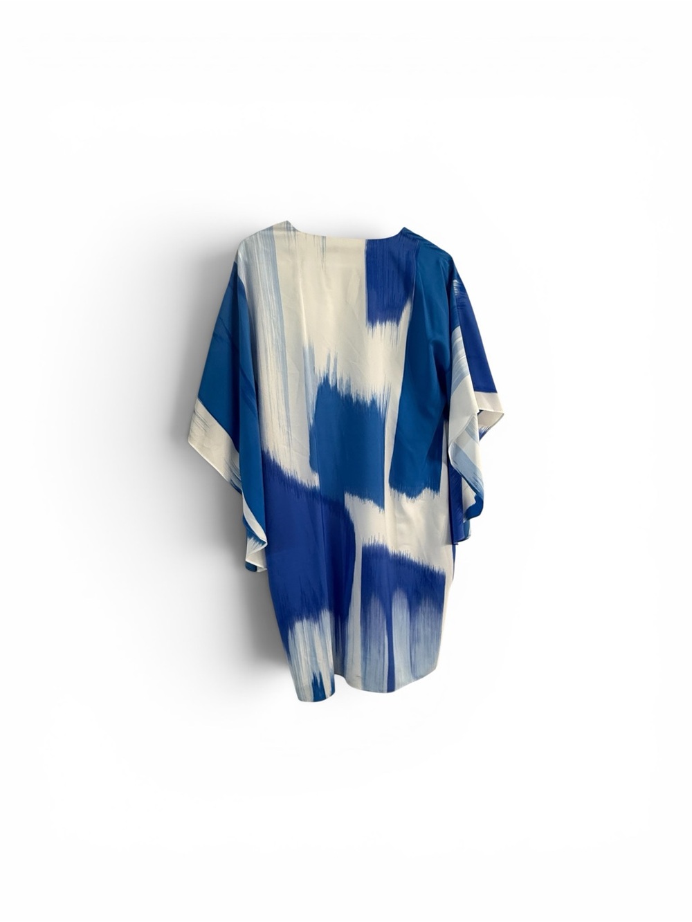 Lauren Ralph Lauren Women M Resort Tunic Kaftan Dress Kimono Blue White Cover Up - Picture 3 of 4